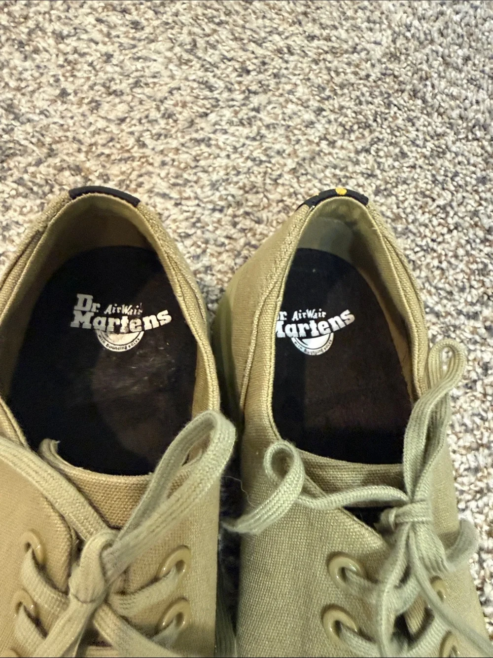 Dr. Martens Dante Canvas Shoes "Muted Olive Green" Mens 9 | NWOT - Picture 3 of 7
